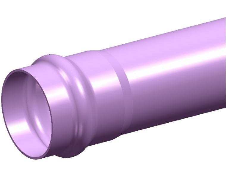 DN150 x 6m PN16 Apollo Purple Series 2 PVC-O Pipe Rieber RRJ