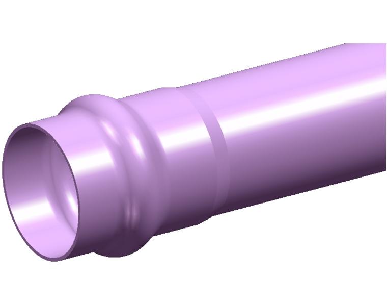 DN100 x 6m PN12.5 Apollo Purple  Series 2 PVC-O Pipe Rieber RRJ
