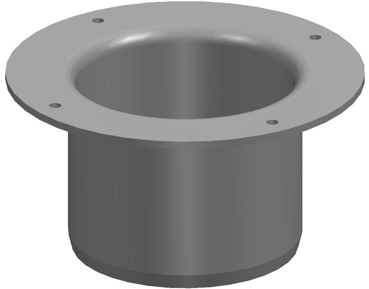 DN75 Rainwater PVC-U Gutter Pop Round FF SWJ