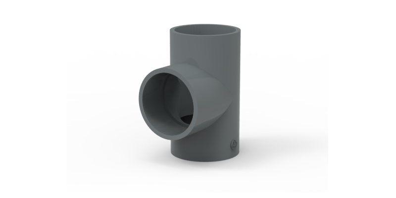 DN375 x 90D Raccord PVC-U Equal Tee FFF SWJ