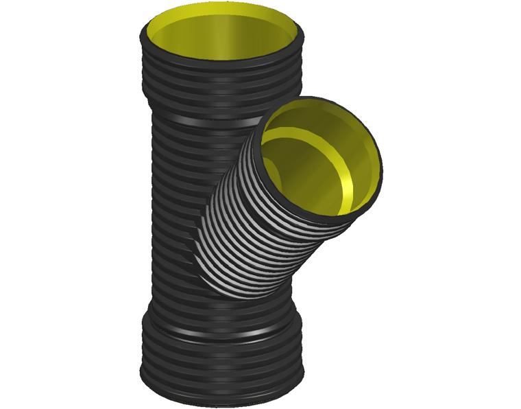 DN525 x dn450 x 45° BlackMax®  Reducing Junction FFF RRJ (PP Fab)