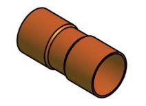 125 PVC HD COND COUP FF ORG ELEC - PVC TO PVC SW