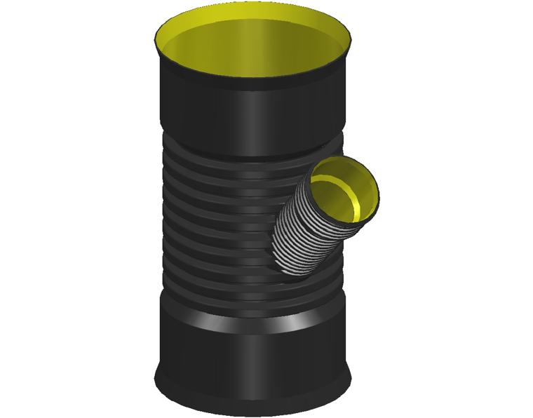 DN600 x dn225 x 45° BlackMax®  Reducing Junction FFF RRJ (PP Fab)