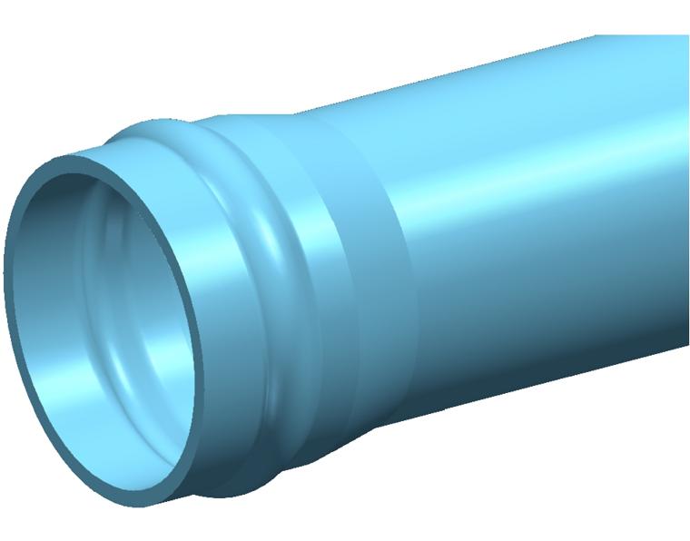 DN450 x 6m PN20 Blue Rhino Series 2 PVC-M Pipe Rieber RRJ