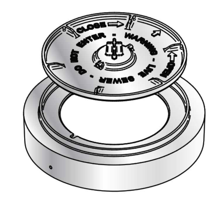 EZIpit®425 Cap and lid DI Galvanised (Class B only)