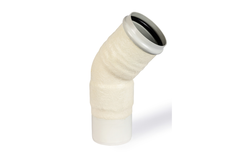 DN150 x 42D DWV PVC-U Bend MF RRJ (Fibreglassed Wrapped)