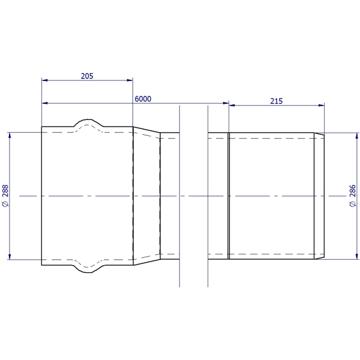DN250 x 6m PN16 Purple Rhino Series 2 PVC-M Pipe Rieber RRJ