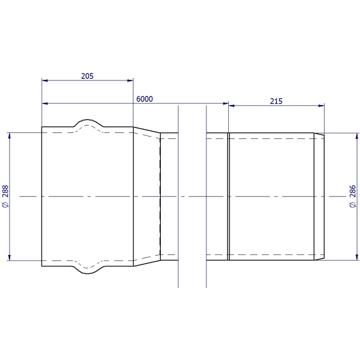 DN250 x 6m PN16 Cream Rhino Series 2 PVC-M Pipe Rieber RRJ