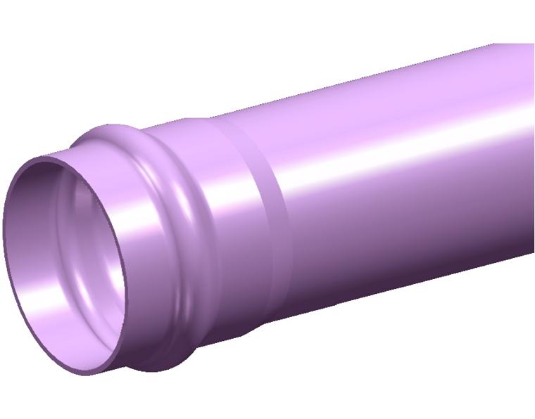 DN200 x 6m PN16 Apollo Purple Series 2 PVC-O Pipe Rieber RRJ