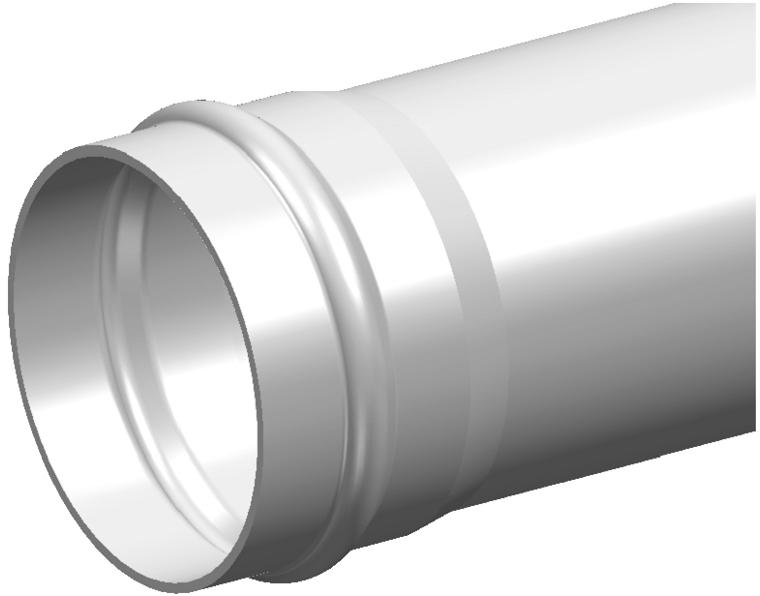 DN450 x 6m PN9 White Rhino Series 2 PVC-M Pipe Rieber RRJ