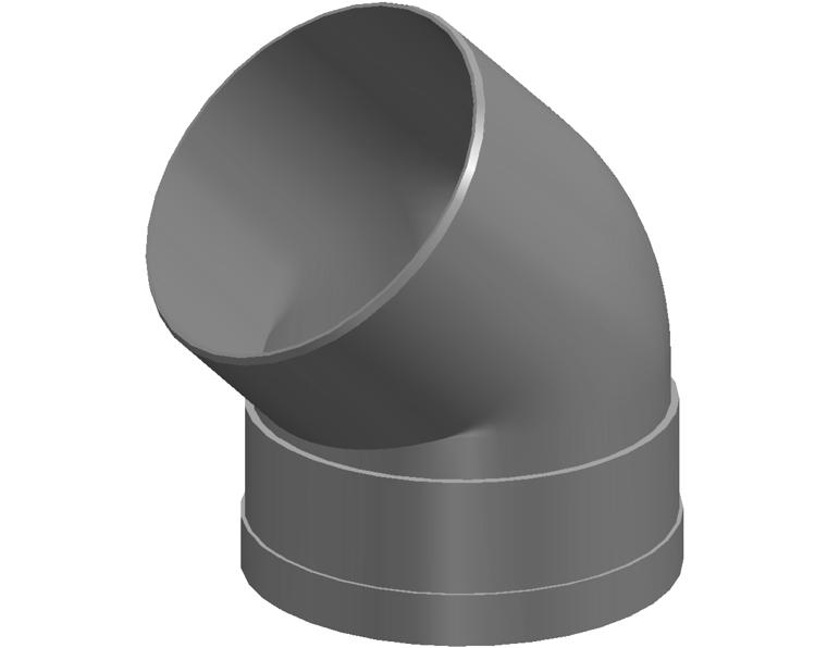 DN150 x 45D Stormwater PVC-U Bend MF SWJ