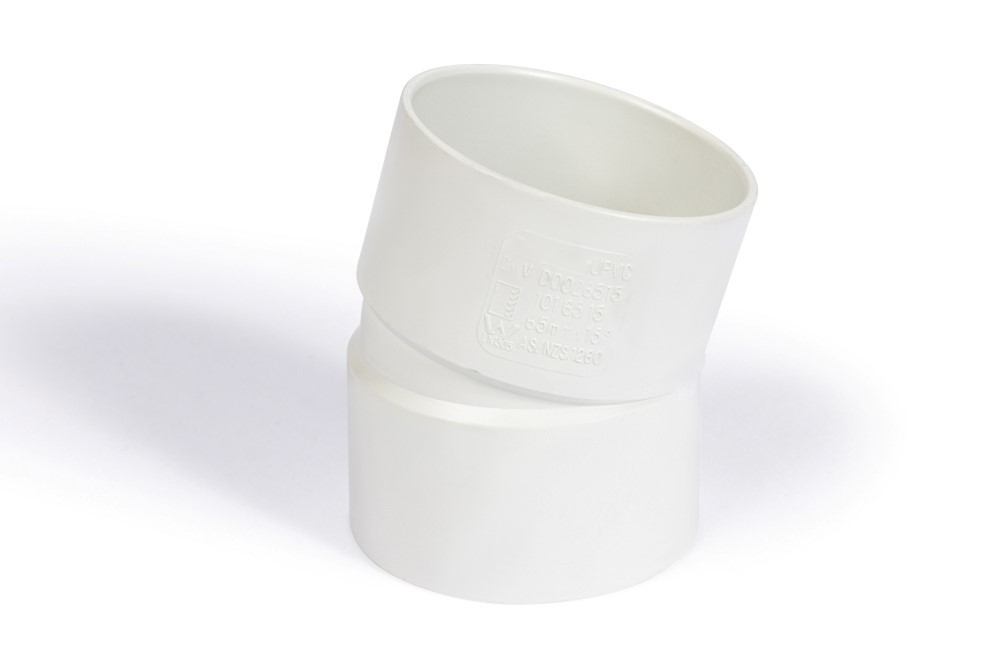 DN225 X 15D DWV PVC-U Bend FF SWJ