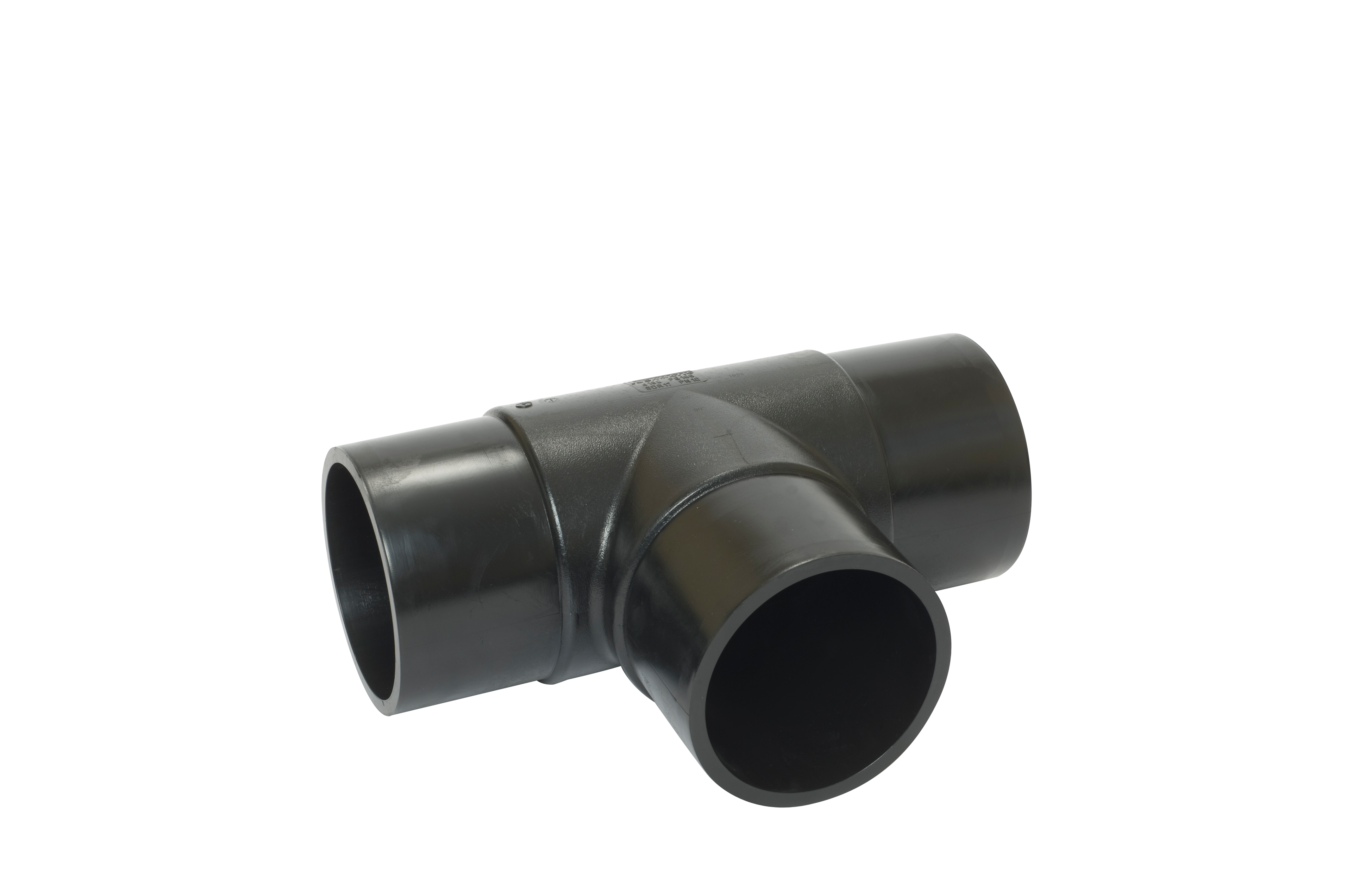 225 SDR17 TEE LONG SPIG MLD PE100 - SUIT E/F OR B/W