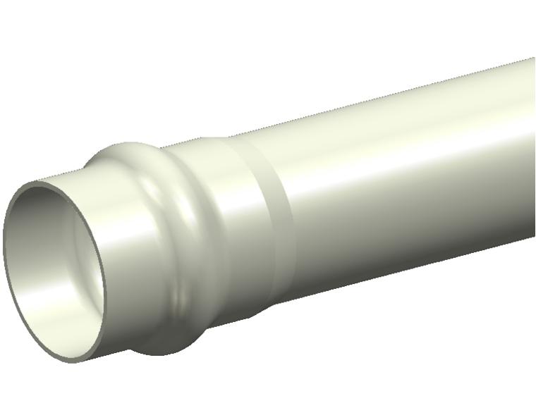 DN100 x 6m PN12.5 Cream Rhino Series 2 PVC-M Pipe Rieber RRJ