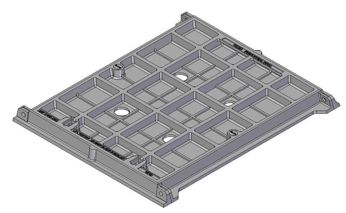 610mm W x 762mm L Clear Opening, Ductile Iron, Concrete Infill Cover and Frame Assembly, Class B