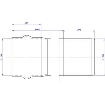 DN200 x 6m PN12.5 Cream Rhino Series 2 PVC-M Pipe Rieber RRJ