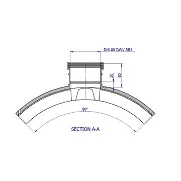 BlackMax® PVC Stormwater Saddle DN600 x DN100 x 90° DWV RRJ