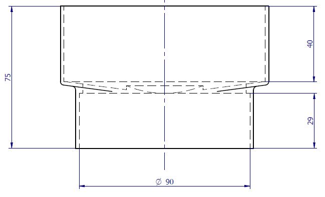 DN90 x DN80 x DN50 Stormwater PVC-U Rectangle Adaptor SWJ