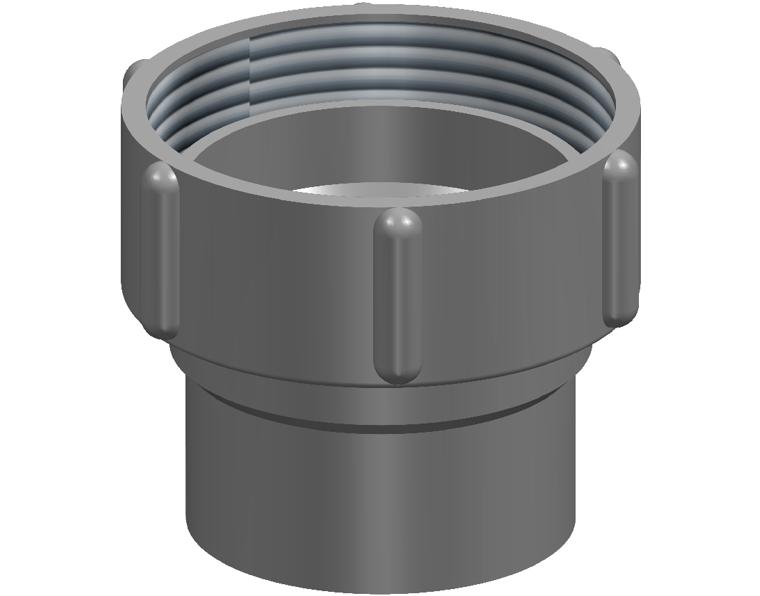 DN40 x 2.0in DWV PVC-U Cap and Lining FI SWJ