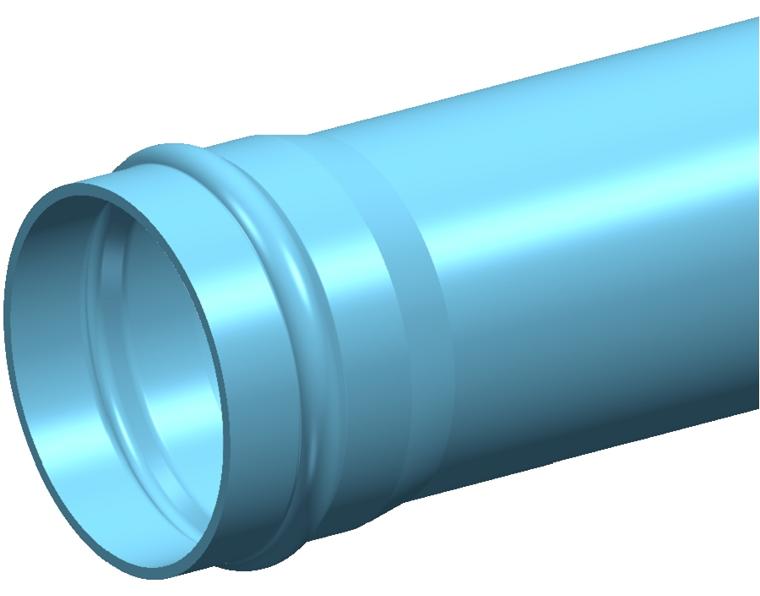 DN450 x 6m PN12.5 Blue Rhino  Series 2 PVC-M Pipe Rieber RRJ