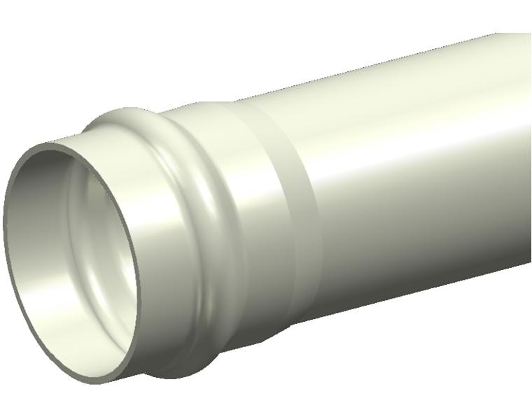 DN200 x 6m PN12.5 Cream Rhino Series 2 PVC-M Pipe Rieber RRJ