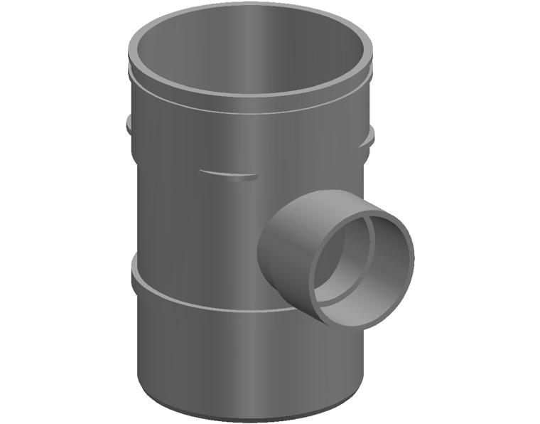 DN100 x DN50 x 88D DWV PVC-U Riser Junction MF SWJ