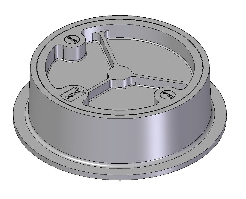 229mm Clear Opening, Ductile Iron, Concrete Infill Cover and Frame Assembly, Class D, Boltdown