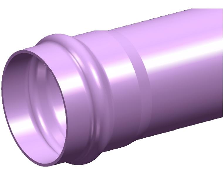 DN225 x 6m PN12.5 Apollo Purple  Series 2 PVC-O Pipe Rieber RRJ