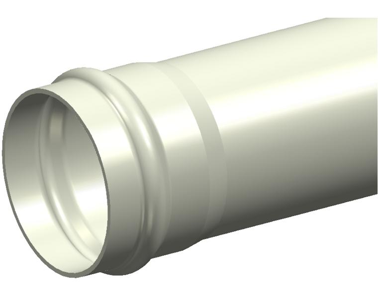 DN300 x 6m PN12.5 Apollo Cream  Series 2 PVC-O Pipe Rieber RRJ