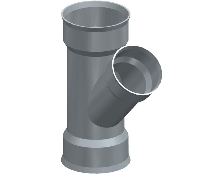 DN375 x dn300 x 45° BlackMax® Reducing Junction FFF RRJ (PVC Fab)