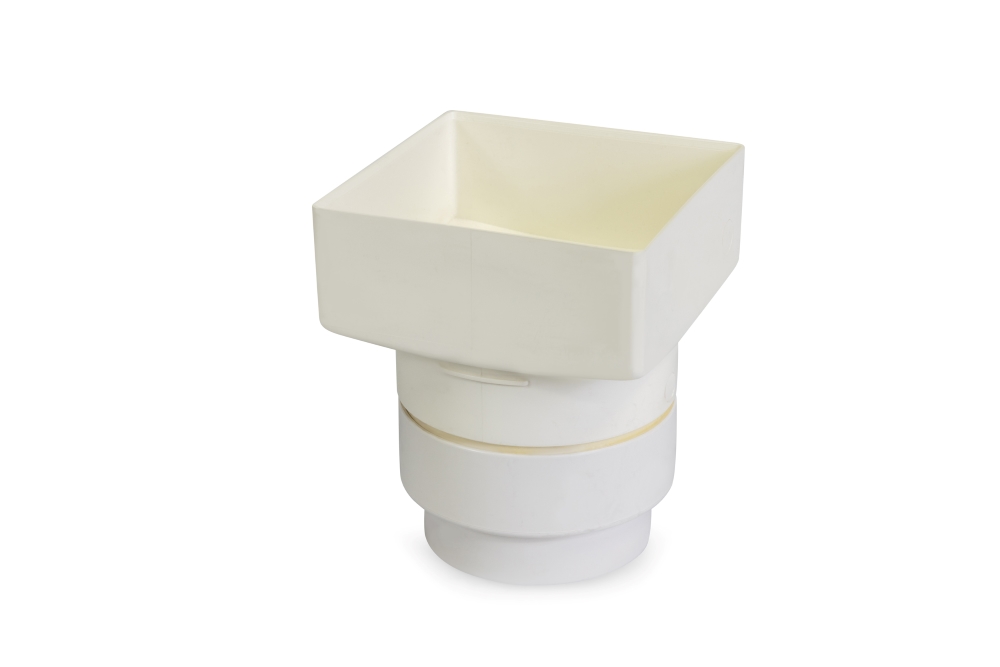 DN75 x DN100 x DN100 Stormwater PVC-U Square Adaptor SWJ