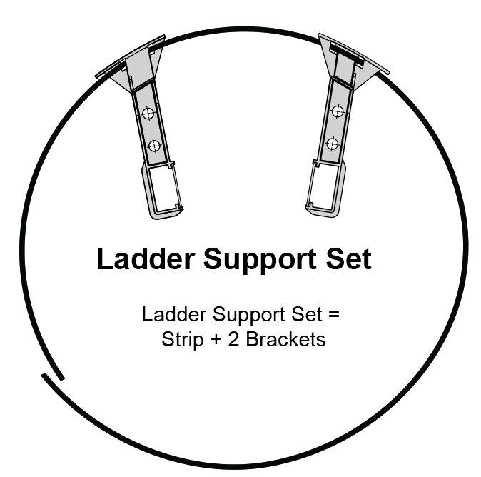 EZIpit®1000 SET (LADDER STRIP AND BRACKET) 1 Set for Riser up to 2.6m, 2 sets for Riser > 2.6m