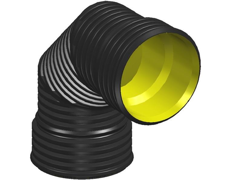 DN450 x 90° BlackMax® Bend FF RRJ (PP Fab)