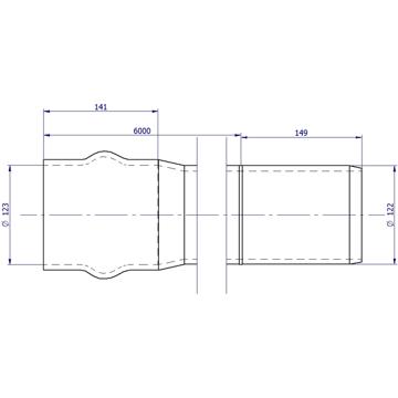 DN100 x 6m PN20 Blue Rhino Series 2 PVC-M Pipe Rieber RRJ