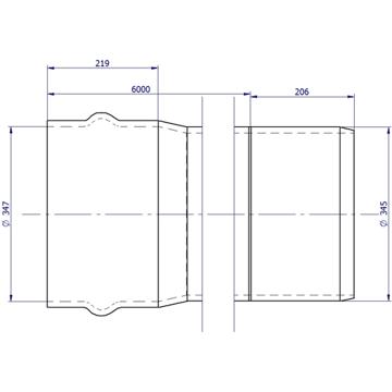 DN300 x 6m PN12.5 Cream Rhino Series 2 PVC-M Pipe Rieber RRJ