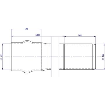 DN100 x 6m PN16 Cream Rhino Series 2 PVC-M Pipe Rieber RRJ