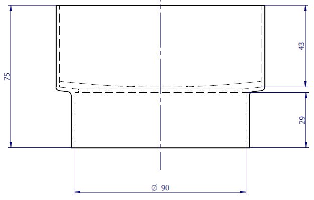 DN90 x DN100 x DN100 Stormwater PVC-U Square Adaptor SWJ