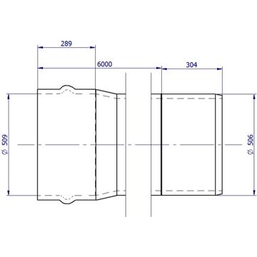 DN450 x 6m PN16 Purple Rhino Series 2 PVC-M Pipe Rieber RRJ