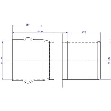 DN200 x 6m PN12.5 Purple Rhino  Series 2 PVC-M Pipe Rieber RRJ