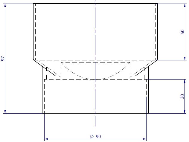 DN90 x DN100 x DN65 Stormwater PVC-U Rectangle Adaptor SWJ