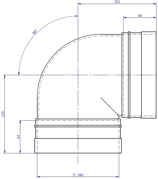 DN150 x 90D Stormwater PVC-U Bend FF SWJ
