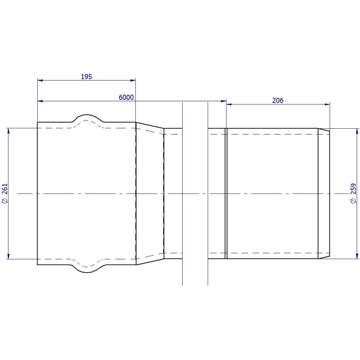 DN225 x 6m PN16 Blue Rhino Series 2 PVC-M Pipe Rieber RRJ