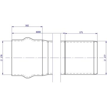 DN150 x 6m PN12.5 Blue Rhino Series 2 PVC-M Pipe Rieber RRJ