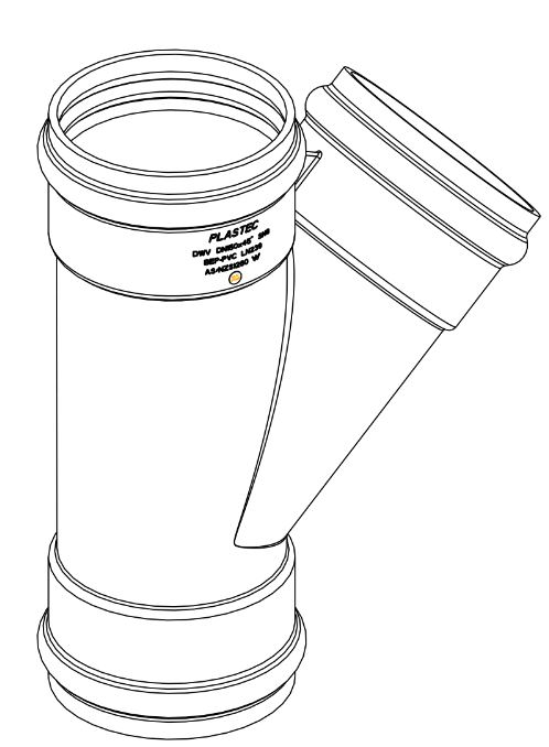 DN150 X 45D HD SN8 DWV PVC-U Junction FF x3 RRJ