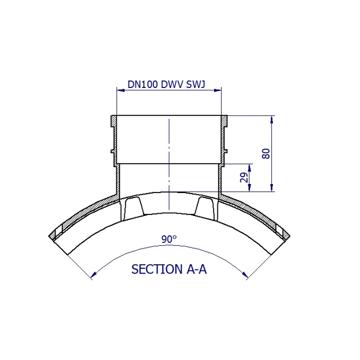 BlackMax® PVC Stormwater Saddle DN300 x DN100 x 90° DWV SWJ