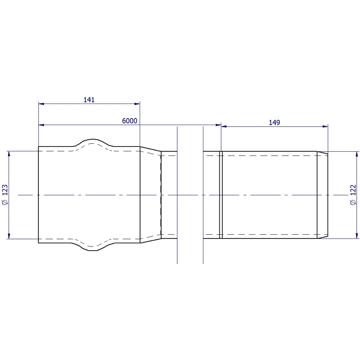 DN100 x 6m PN18 Blue Rhino Series 2 PVC-M Pipe Rieber RRJ