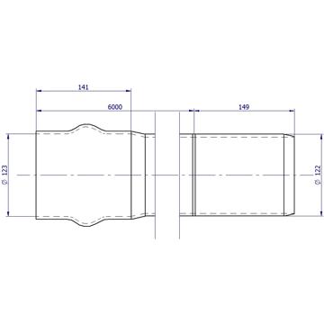 DN100 x 6m PN12.5 Cream Rhino Series 2 PVC-M Pipe Rieber RRJ