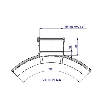 BlackMax® PVC Stormwater Saddle DN450 x DN100 x 90° DWV RRJ