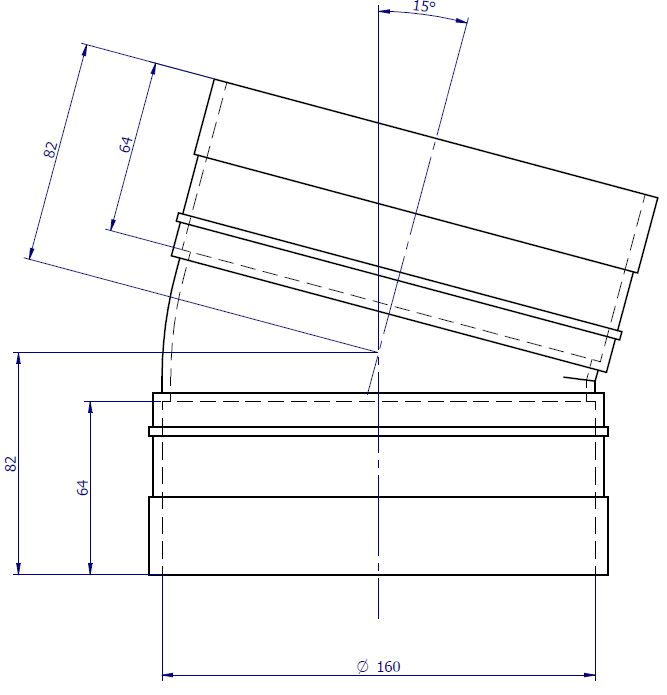 DN150 x 15D Stormwater PVC-U  Bend FF SWJ