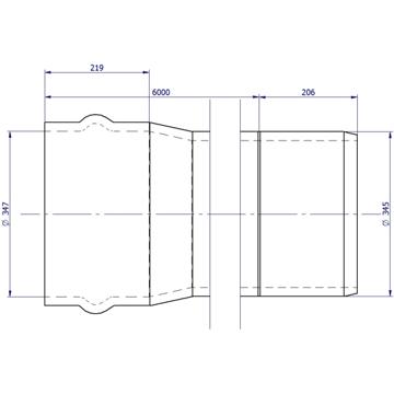 DN300 x 6m PN20 Cream Rhino Series 2 PVC-M Pipe Rieber RRJ